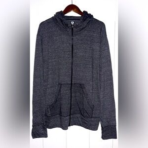 American Giant Classic Full Zip Hooded Gray‎ Heavyweight Sweatshirt Men XXL USA
